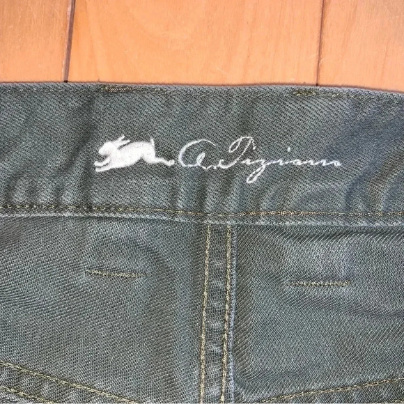 A. Tiziano 42 X 33 Denim Jeans Pants GREEN Wash Urban Wide Leg Streetwear - Picture 5 of 11